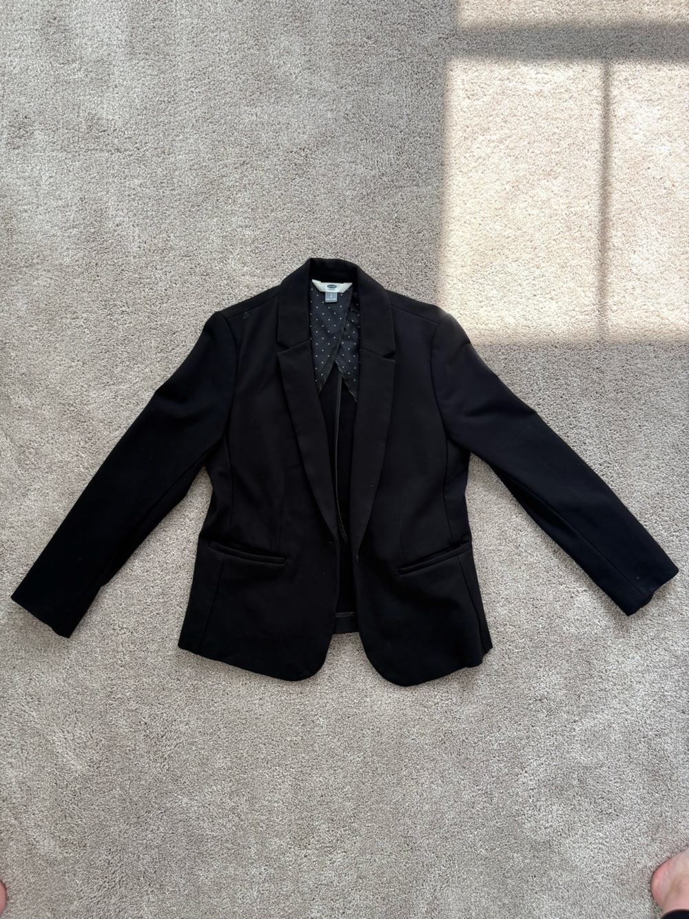 Old Navy Black Structured Blazer Large | Tailored Office Work Jacket